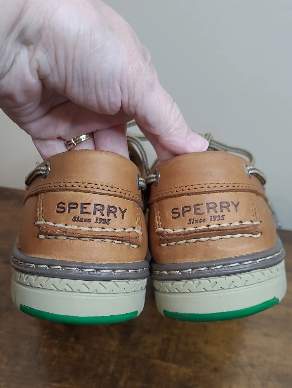Sperry BILLFISH Tan Leather Boat Shoes Size 9